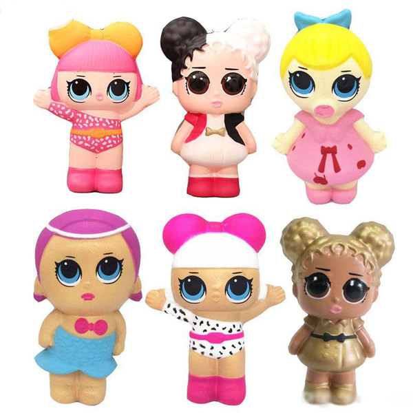 14*9CM squishy LoL Dolls with feeding bottle American PVC Kawaii Children Toys Anime Action Figures Realistic Reborn Dolls for kids toys