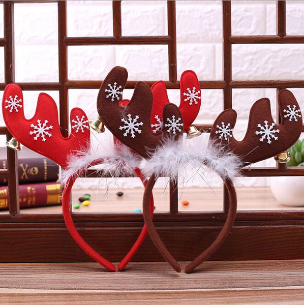 Christmas Santa Claus Reindeer Antlers Headband Hair Band Head Hoop Headwear Christmas Gift