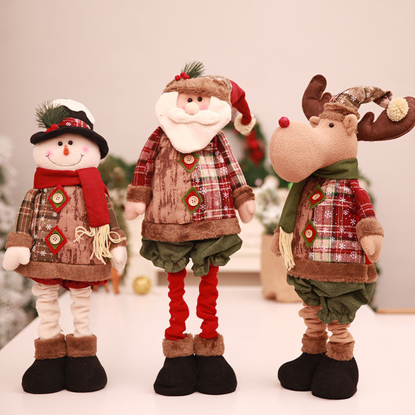 Christmas Decorations Standing Senior Man Snowman Figurine Decoration Children's Holiday Gift Mall Window Decoration