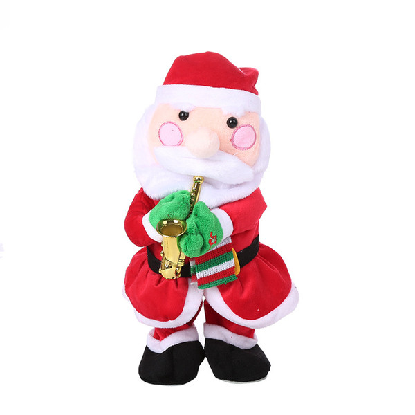 New Exotic Pastime New Electric Blowing Saxophone Santa Claus Snowman Tree Christmas Hat Toy Music Twisting Toy