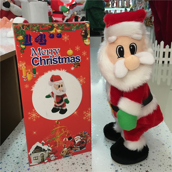 Christmas electric Santa Claus toy dynamic shaking hip music electric doll toy Christmas decoration Funny gift