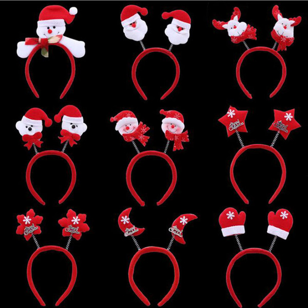 10pcs/lot Children and Adult Christmas Headbands Buckhorn Santa Claus Horns of Elk Ornament Hairbands For Festival Decorations