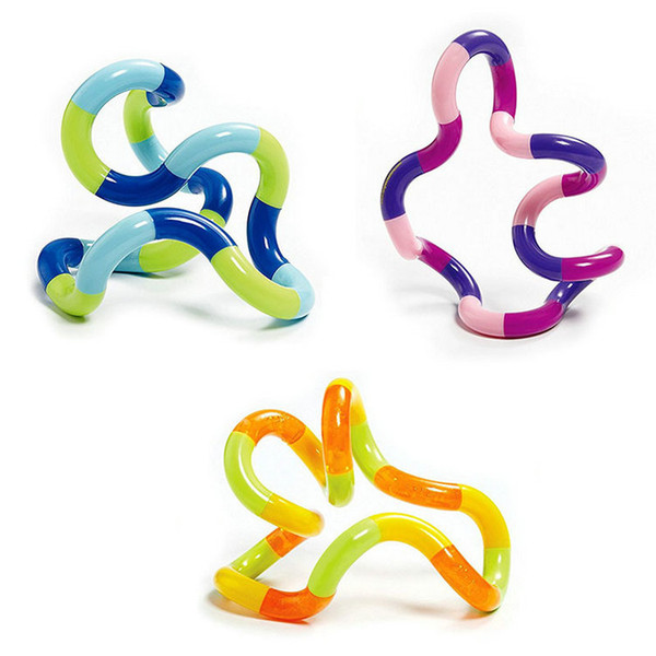 20pcs Twisting toys Fidget Fiddle Adult Anti Stress Hand Sensory EDC Decompression winding Finger Dexterity Training Toy Twisted Ring