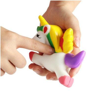 DHL 50PCS Cute Jumbo Squishy Rainbow Unicorns Super Slow Rising Kawaii Catoon Phone Strap Pendant Bread Decompression Toy Christmas gift