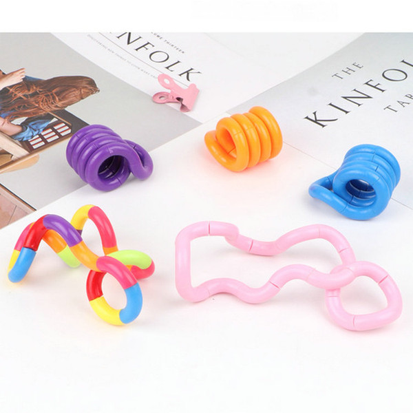 050 Twisting toys Fidget Fiddle Adult Anti Stress Hand Sensory EDC Decompression winding Finger Dexterity Training Toy Twisted Ring