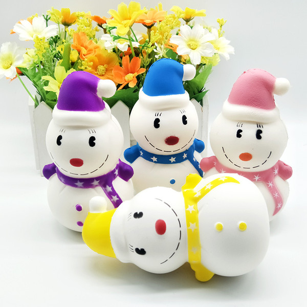 DHL 40PCS interesting Squishy toys kids children Christmas gift Santa Claus inched back teddy bear snowman penguin Decompression toy