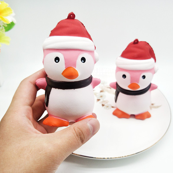 005 Squishy cartoon children toys kids Christmas gift Santa Claus inched back teddy bear snowman penguin Decompression toy