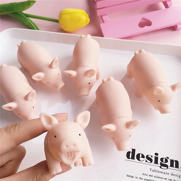 Squeeze the talking Rubber Pig Toy L=10cm Pet Dog Puppy Cat Kitten Chew Sound Play Squeaker Squeaky Pig Funny Toy kids gift