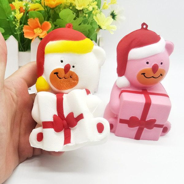 DHL 020 interesting Squishy toys kids children Christmas gift Santa Claus inched back teddy bear snowman penguin Decompression toy