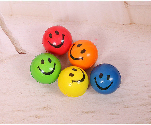 6.3cm QQ Emoji Smiling face ball Stress Squeeze Ball Wrist Finger Training Balls Soft Sponge PU Ball Children Kids Toys 024