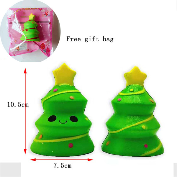 Squishy christmas tree Slow Rise stress relief simulation expression tree christmas gift toys for children