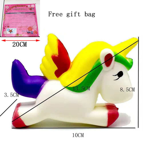 Cute Squishy Unicorn Squeeze Stress Relief Toy ,Slow Rising Kid Toys,Beautiful Bag Decor Gift For Christmas