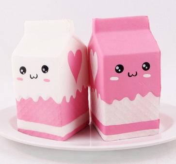 new Cute Jumbo Squishy Phone Straps Milk Box Carton Slow Rising Sweet Cream Scented Bread Kids Fun Toy Gift