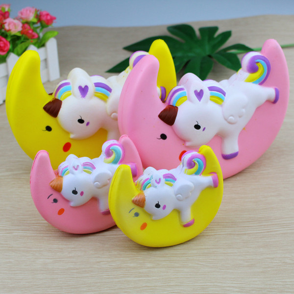 New Squishy Toy Simulation Moon Unicorn Shape Slow Rebound PU Decompression Toy Squishy Slow Rising Anti Stress Reliever Toy