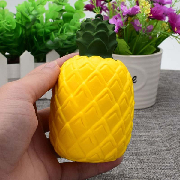 Kawaii Squishy pineapple slow Rising Cute Sweet fruit Charms Pendant Bread Decompression Toy christmas Gift Phone Straps