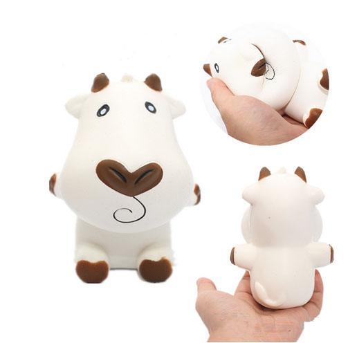 Big Milk Cow Squishy Jumbo Cartoon Slow Rising Toy Phone Straps Charms Scented Pendant Bread Cake Fun Kid Decompression Toy Gift