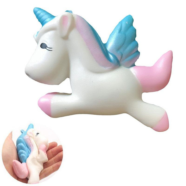 Jumbo Slow Rising Squishy Unicorn Flash Powder Kawaii Phone Charms Pendant Straps toy Gift Stress Reliever retail package