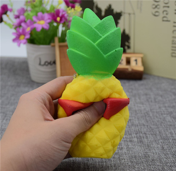 Pineapple Squishy Sunglasses Decompression Jumbo Scented Simulation Squishies Decoration Kids Toy Glasses Squeeze Gift