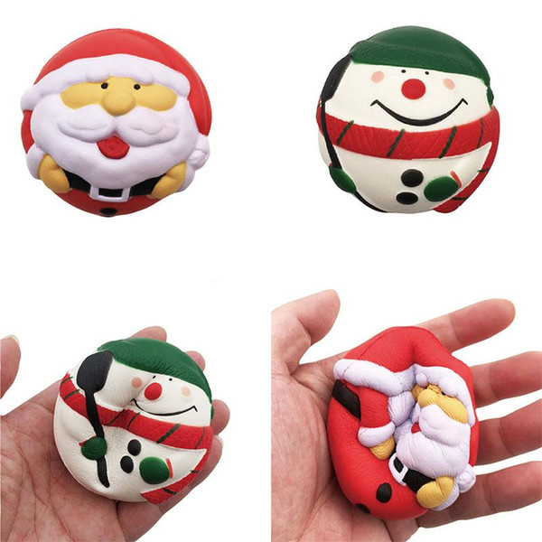 new kawaii squishy JUMBO Santa Claus snowman penguins soft slow rising toys rare squishy Kids Fun christmas gift For Key Ring Phone Chain