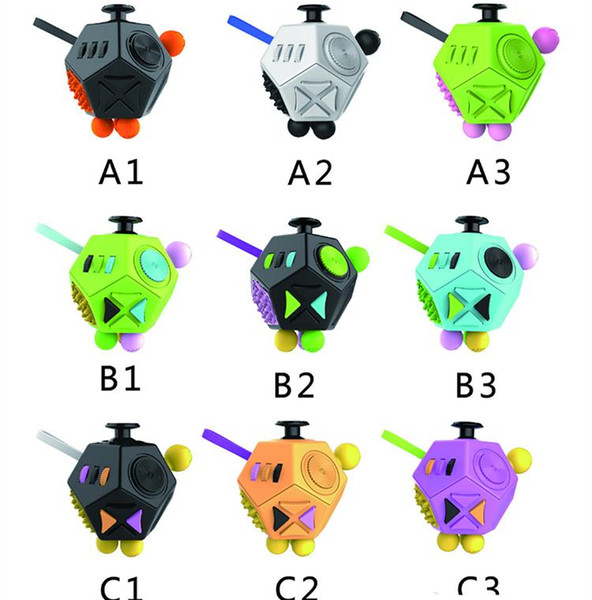 2017 The Second Generation Fidget Cube The World's First American Original Decompression Anxiety Toys 12 Faces Fidget Cube With Retail Box