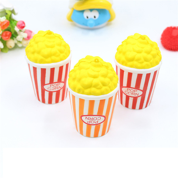 New Popcorn Squishy Jumbo Soft Slow Rising Squishies Phone Straps Home Decoration Kid Toys Squeeze Stress Relief Toy Free DHL 