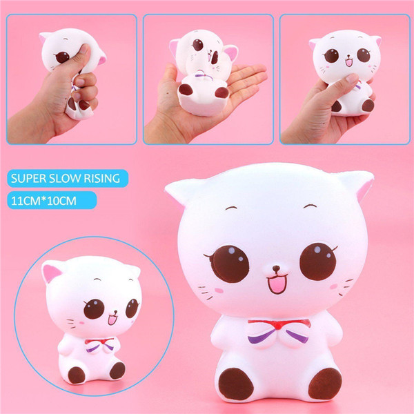 Squishy rare squishy jumpo kawaii Cute Smile cat animal slow rising charm toys kids gift scented bread 