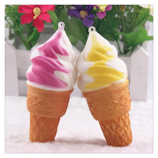 hot sale Cute Jumbo Rare Squishy Ice Cream Phone Straps Soft Squishy Slow Rising Squeeze Squishies Toys For Cell Phone Kids Toy