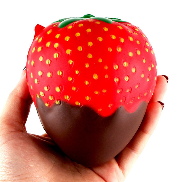 Epacket 11.5CM PU Jumbo Soft Squishy Strawberry Candy Scented Slow Rising Fruit Strawberry Squeeze Toys Gifts Antistress Toys For Kids