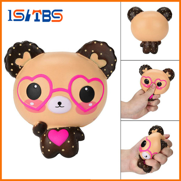 Squishy Love Cute Glasses Bear Scented Squishy Charm Super Slow Rising Squeeze Toys Stress Reliever Toy