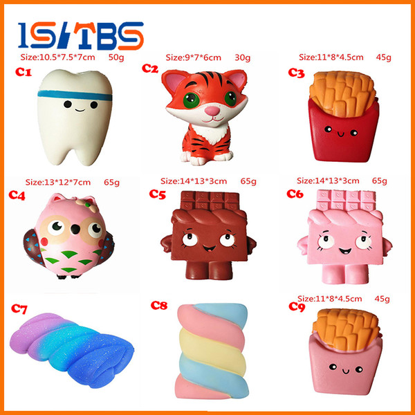 9C style Bread Squishy Slow Rising French Fries Soft Ice Cream Coffee Cup Scented Banana Stretch Donut Milk squeeze bottle Toy