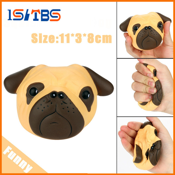 Fun antistress ball Pug Dog Mini Squeeze Squishy Toys Slow Rising 8cm Squeeze Stretchy Animal Healing Stress kids adults toys