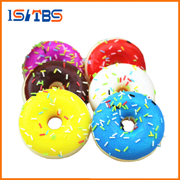 7cm Soft Mini Donut Cone Squishy Slow Rising Cell Phone Straps Bread Scented Charms Kids Toys color random