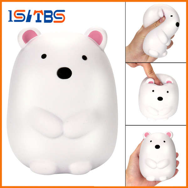 12cm Jumbo Squishy Cute Polar Bear Cream Scented Squishies Slow Rising Charm Toy New For Children Adults Relieves Stress Anxiety