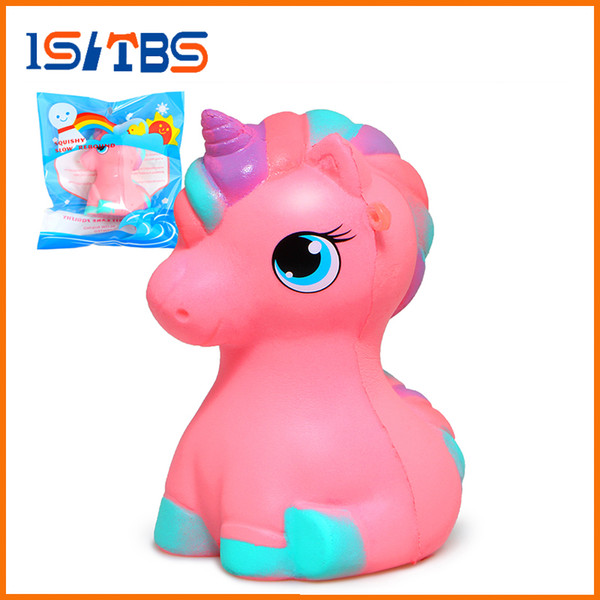 Jumbo Unicorn/Horse Squishy Cute Rainbow Squishies Slow Rising Phone Strap Pendant Cream Scented Kid Toys