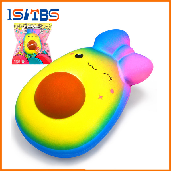 Hot Sale Jumbo Squishy Kawaii Fruit Avocado Squishies Slow Rising Cream Scented Squeeze Toy Original Package