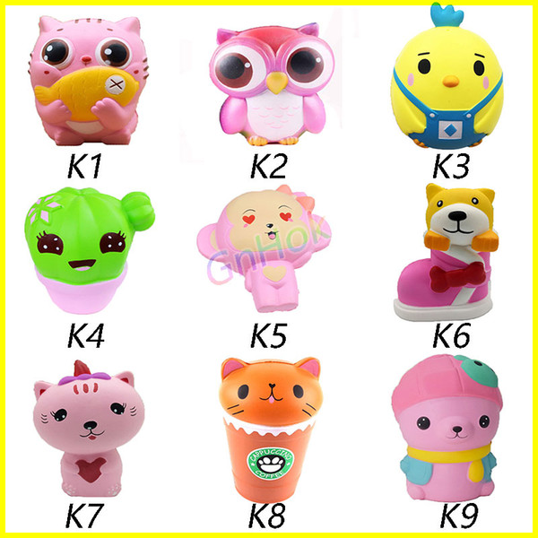 Squishy toys 15cm Owl Jumbo Kawaii Squeeze Bird Animal Cute Soft Slow Rising Phone Strap Squeeze Break Kids Toy Relieve Anxiety Fun Gift