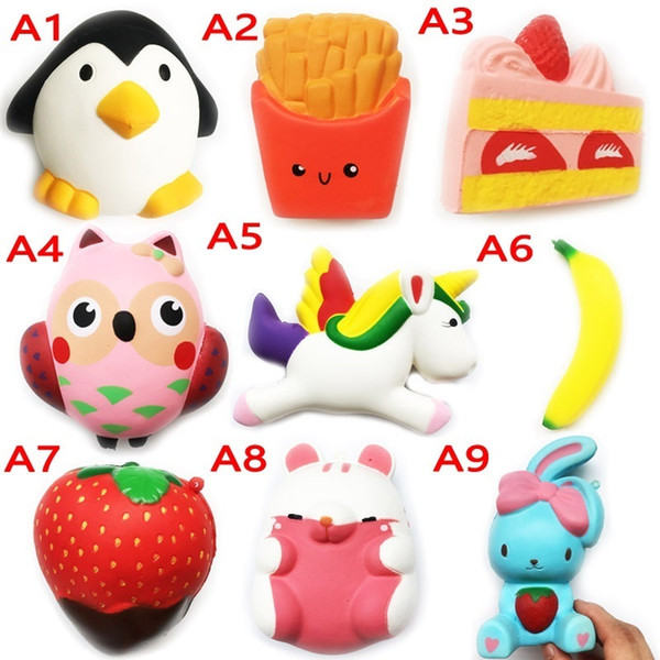 DHL Squishy Toy pegasus penguin squishies Slow Rising 10cm 11cm 12cm 15cm Soft Squeeze Cute Cell Phone Strap gift Stress for children toy