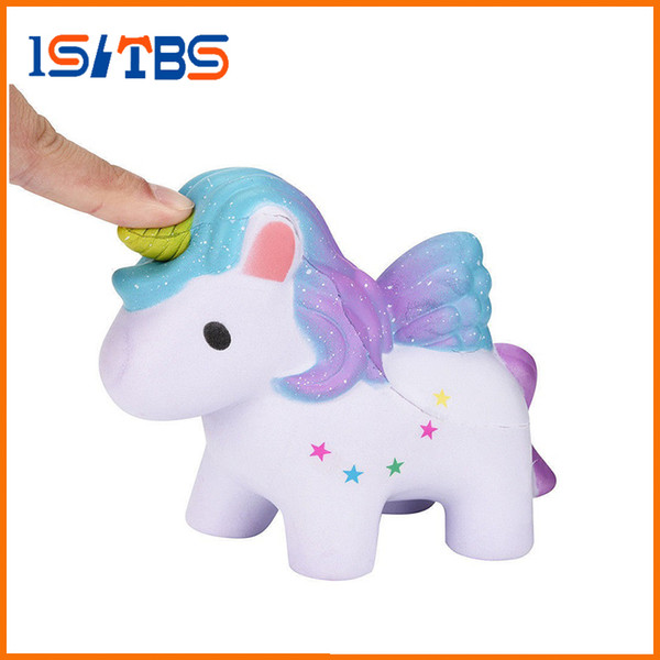 High Quality 12CM Jumbo Squishy Rainbow Unicorns Super Slow Rising Kawaii Catoon Phone Strap Pendant Bread Cake Toys wholesales