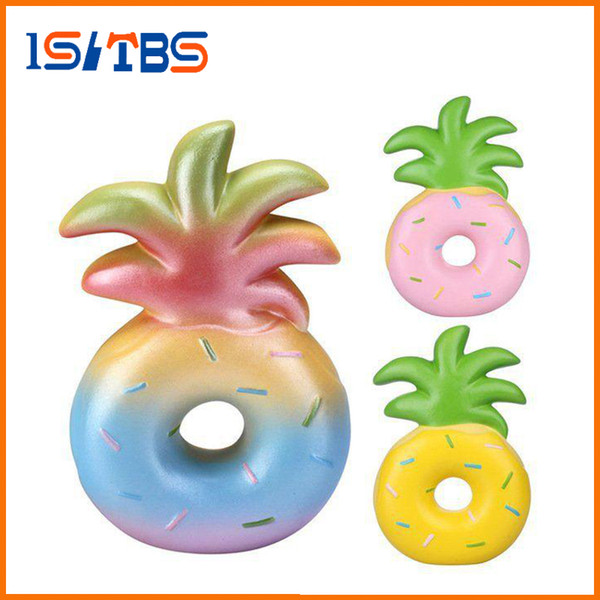 16CM Jumbo Fruit Kawaii Cute Pineapple Donut Squishy Soft Slow Rising Kid Fun Toys Squeeze Bread Phone Straps Pendant Wholesales