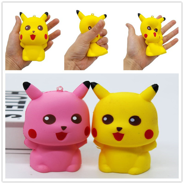 Hot Sale 10cm 2 Color Pikachu Squishy Slow Rebound Squishy Simulation Funny Toy Decompression Fidget PU Toy