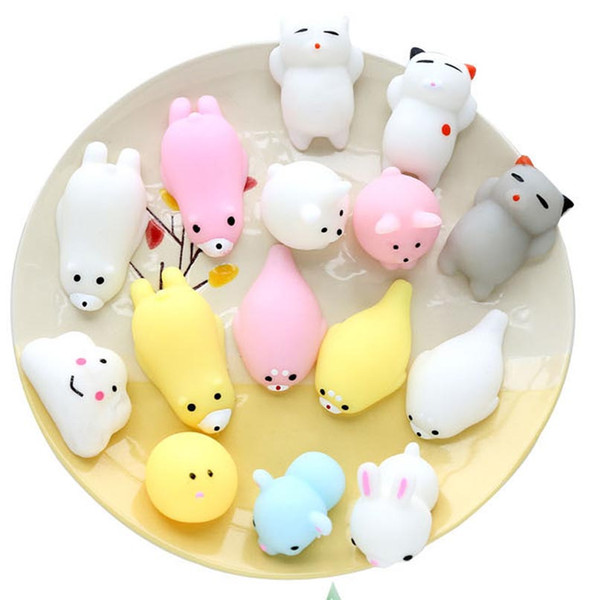 Fidget PVC Animal extrusion vent toys Squishy rebound squishy Funny Gadget Vent Decompression toy Mobile Pendant B001