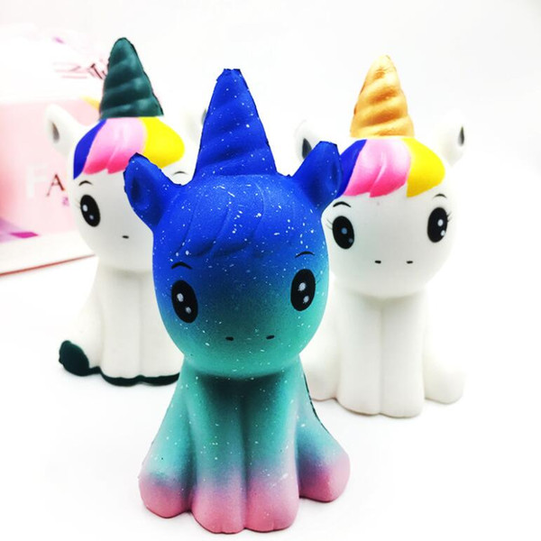 Hot Fashion Soft Squishy Unicorn Healing Squeeze Flexible Kids Toy Gift Stress Reliever Decor Free Shipping