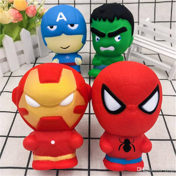 Squishy Cartoon Character Squishy Phone Pendant Slow Rising Captain America Hulk Spiderman Iron Man squishies DHL 