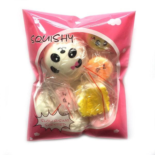 10pcs/pack Squishies Slow Rising Squishy random sweetmeats ice cream cake bread Strawberry Bread Charm Phone Straps Soft Fruit Kids Toys