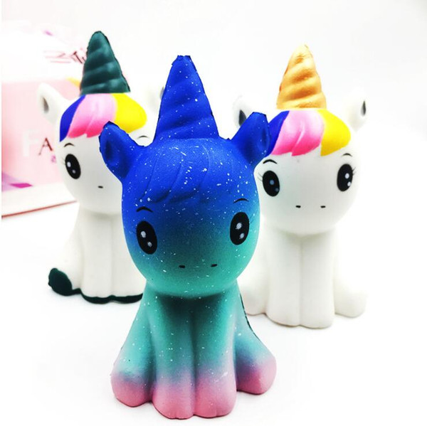 Cute Beauty Kawaii Squishies Horse Squishy Unicorn Slow Rising Squishies Toy Adults Relieves Stress Anxiety Cabinet Toys Gift Free Shipping