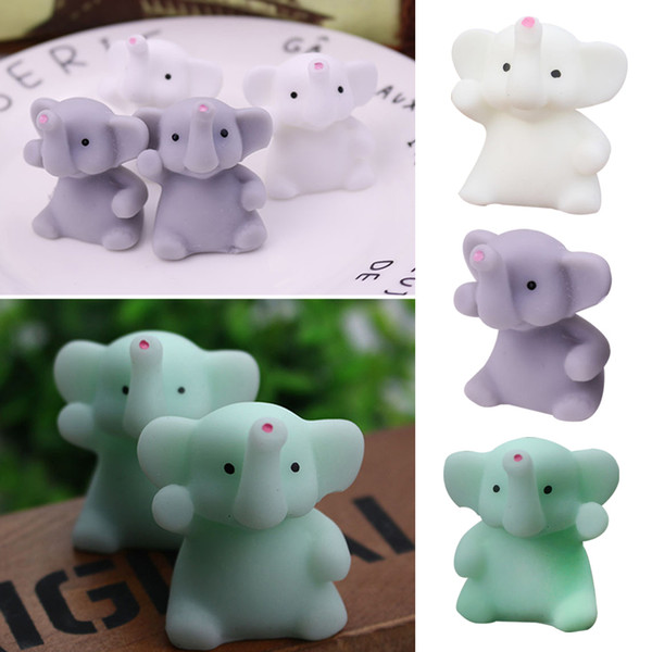 New Fashion Colorful Soft Squishy Elephant Healing Squeeze Fun Kids Toy Gift Stress Reliever Cute Decor