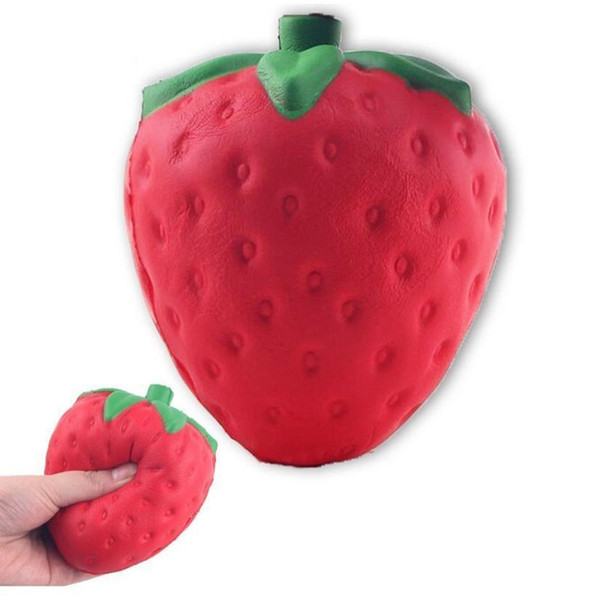 12cm big Colossal strawberry squishy jumbo simulation Fruit kawaii Artificial slow rising squishies queeze toys bag phone charm