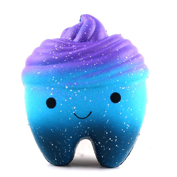 12cm Kawaii Squishy Tooth Shape Cream Scented Squishy Slow Rising Reduced Squeeze Kid Toy Phone Charm Gift