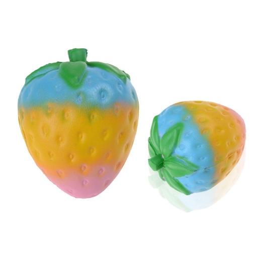 2 colors 12cm big Colossal strawberry squishy jumbo simulation Fruit kawaii Artificial slow rising squishies queeze toys bag phone charm