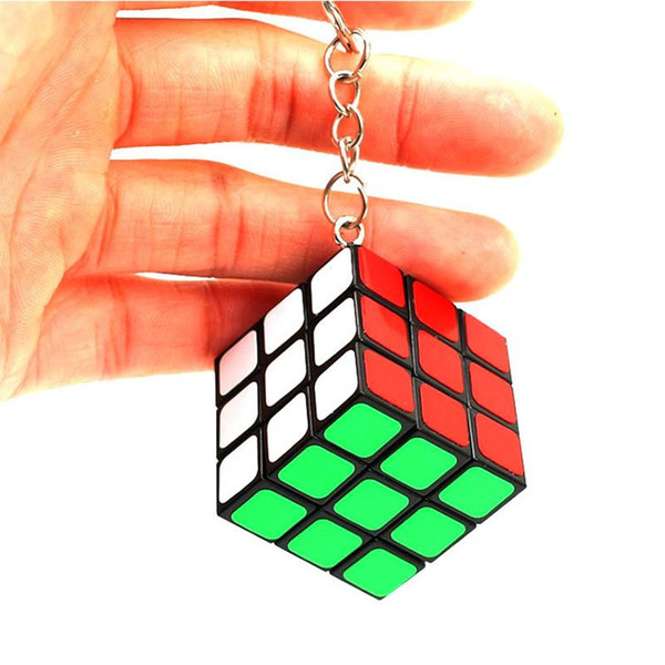 Key Chain Factory directly sales Keychain Rubik cube 3cm Puzzle Magic Game Toy Key Opp Bag Packakge IQ Educational Toys Gift